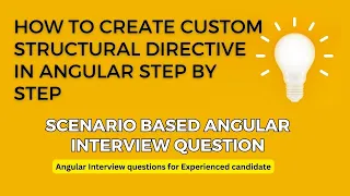 How to create custom structural directive in Angular step by step