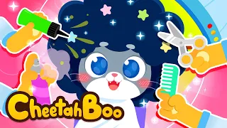🐱 Shaka Shaka! What Hairstyle Should We Try?✨ | Occupation & Job songs | Animals songs | #Cheetahboo