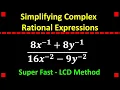 Simplify a Complex Rational Expression LCD Method