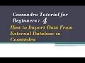 How to Import Data From External Database in Cassandra