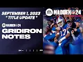 MADDEN 24 TITLE UPDATE SEPTEMBER 1 2023 GRIDIRON NOTES