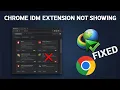 Chrome IDM Extension Not Showing Do This