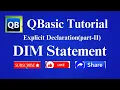 Completer Tutorioal Of DIM Statement In QBASIC DIM Statement In QBASIC