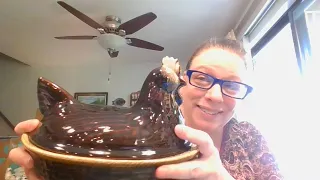 Pfaltzgraff Brown Drip Glaze Collection Hen on Nest Planter Bowl Pitcher 21