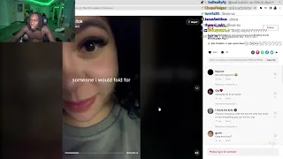 Kai Cenat reacts to meldadel ice spice s friend posting him on her TikTok and gets upset uncut