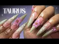 Water lily polygel nails Taurus Horoscope S3 Ep02