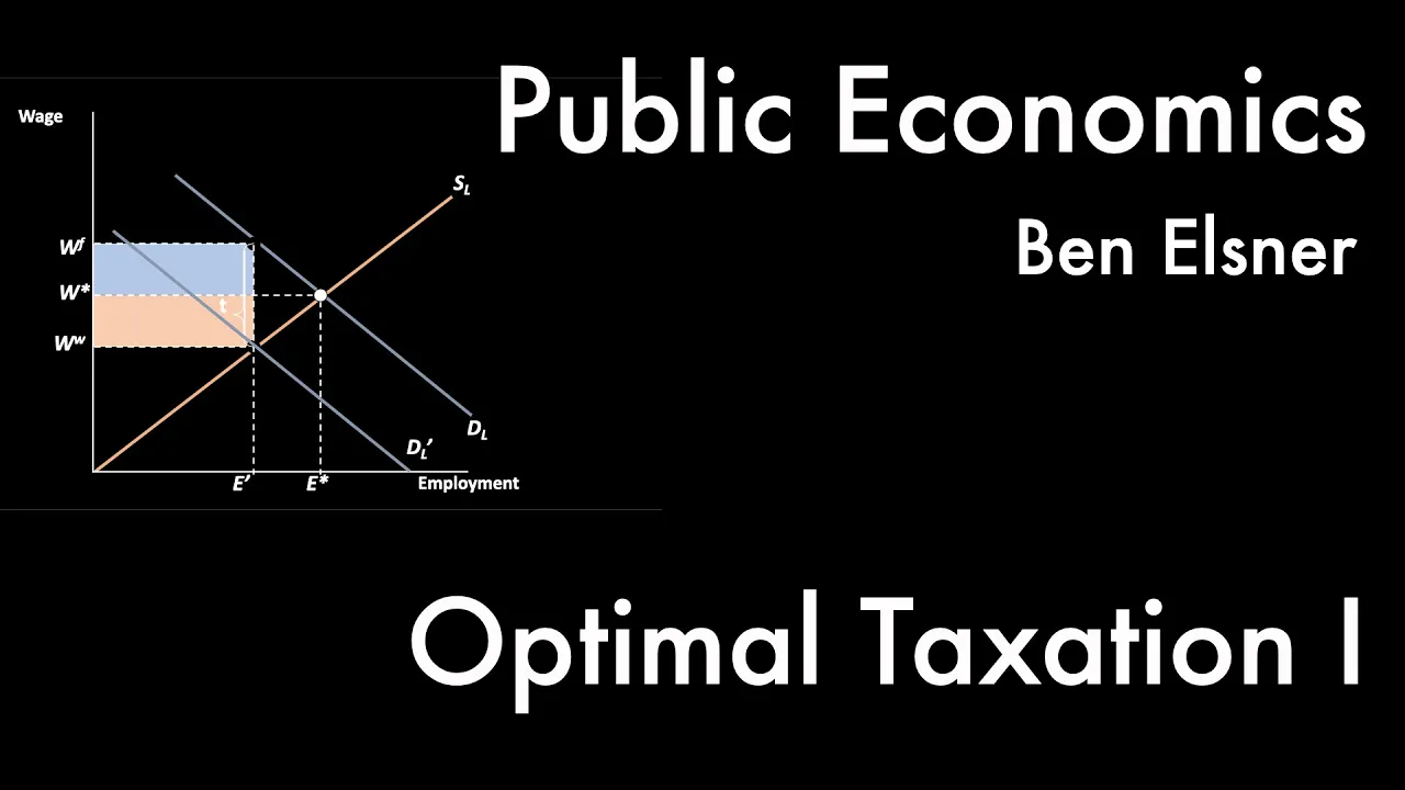 Optimal Taxation I -- Public Economics V, 4/11