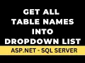 ASP NET Dropdown List Binding Tables Names