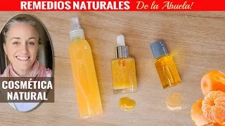 CON CÁSCARAS DE MANDARINA | Piel Joven, Sérum Anti-Age,  Bruma facial y Aceite limpiador