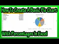 How To Make Or Create A Basic Pie Chart Graph With Percentages In Excel Explained