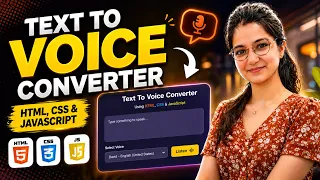 Build Text to Voice Converter using HTML CSS JavaScript