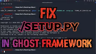 Fix setup py in Ghost Framework Installing Ghost Framework Control Device Remotely