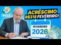 Lagu R$ 318 de acréscimo + Pagamento antecipado - calendário fevereiro 2026