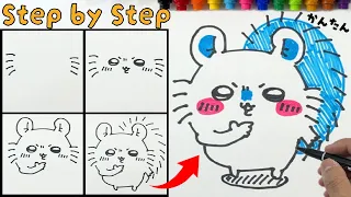 【ちいかわ】モモンガの描き方！ステップバイステップで描きやすい！