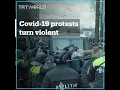 Scuffles between Dutch police and anti-lockdown protesters