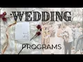 DIY WEDDING PROGRAMS DIY CEREMONY PROGRAMS