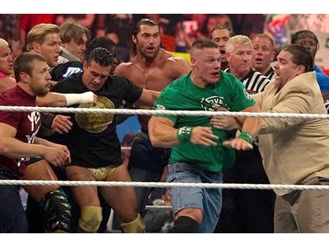 Download MP3 John Cena and Brock Lesnar get into a brawl that clears the entire locker room: Raw, April 9, 2012