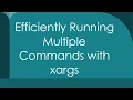 Efficiently Running Multiple Commands with xargs