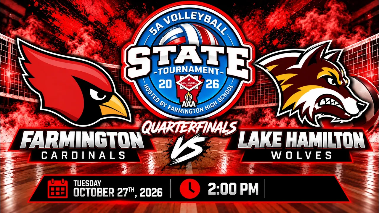 5A State Volleyball - Farmington Vs Lake Hamilton