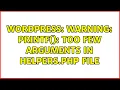 Wordpress Warning printf Too few arguments in helpers php file