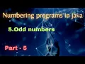 Java Numbering Programs Odd Numbers Java interview programs Java Telugu