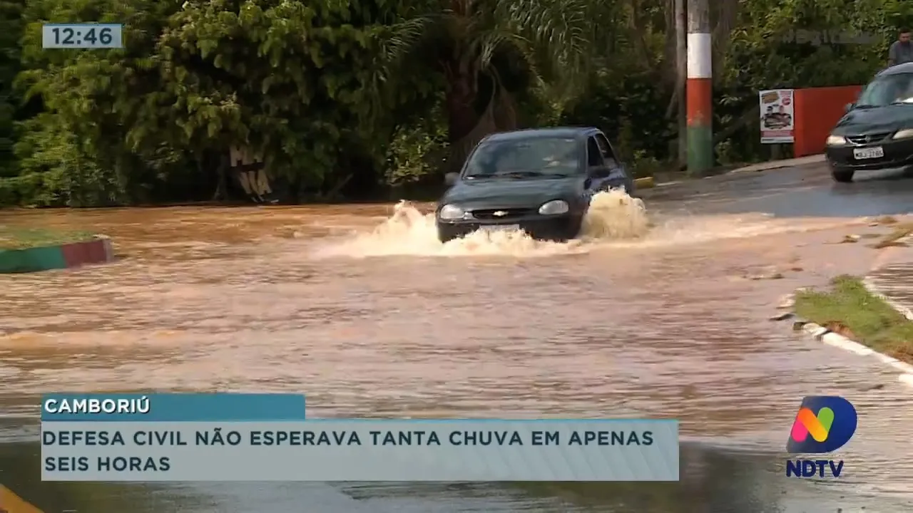 Defesa Civil de Camboriú não esperava tanta chuva em apenas seis horas