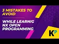 Top 3 Learning Mistakes NX Open Customization and Programming Parametric Krish