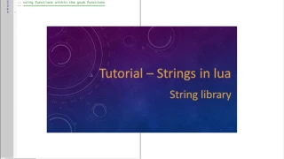 Tutorial for strings in Lua programming language