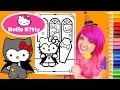 Coloring Halloween Hello Kitty Coloring Book Page Prismacolor Colored Pencil KiMMi THE CLOWN