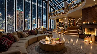 Cozy Toronto Apartment With Smooth Piano Jazz 4k Peaceful Winter Evening For Sleep And Peace 