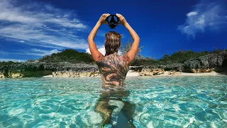 OFF GRID LIVING CATCH AND COOK (bikini’s, skin and boat life)