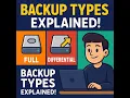 Full vs Differential vs Incremental Backup Simple Explanation