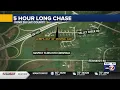 Suspect caught after high-speed pursuit 5 hour search