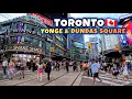 Toronto Yonge Street Downtown Walking Tour City Life Canada 4k
