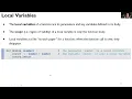 Lesson 3-2 Functions I Variable Scope