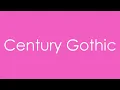 century gothic fonts