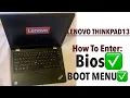 LENOVO THINKPAD 13 - How To Enter Bios And Boot Menu Option Boot from USB