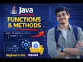 Java Functions Methods in Telugu part 5 Complete Module for Beginners Syntax Types Examples