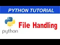 File Handling in Python 3 Python Complete Course in
