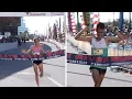 Runners cross the finish line at the 49th Gate River Run
