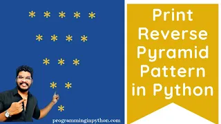Python Program to Print Reverse Pyramid Pattern Pattern Programming
