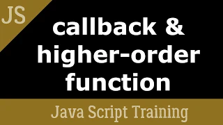 callback and higher order functions in JavaScript