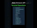 Java Stream API Terminal Operations