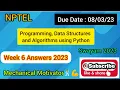 Programming Data Structures and Algorithms using Python Week 6 Quiz Assignment 6 Solution