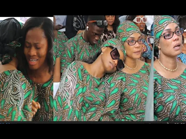 Tears As Iyabo Ojo Holds Wake Keeping For Her Late Mum, As Family & Friends Burst Into Tears