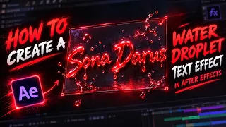 How to Create a Water Droplet Text Effect in After Effects✨