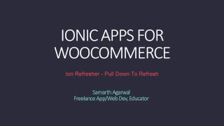 13 Ionic Basics Ion Refresher and Spinners