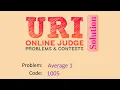 URI online judge 1005 solution Bangla Average 1 URI Beginner series
