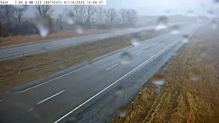 16 Jan 2023 Williamsburg Tornado DOT webcam on I-80 MM223