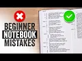 Top Beginner Notebook Mistakes